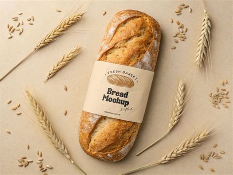 Download Free Baguette Bread with Label Mockup PSD Placeit PSD Files
