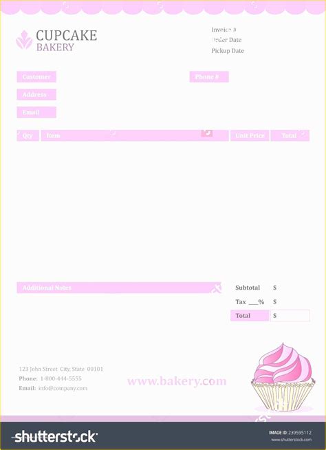 Free Bakery Invoice Template | PDF | WORD | EXCEL