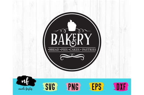Download Free Bakery Rustic Sign SVG Cut File Files DXF Files