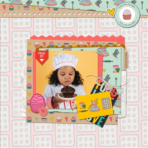 Download Free Baking Digital Scrapbook Kit Files DXF Files