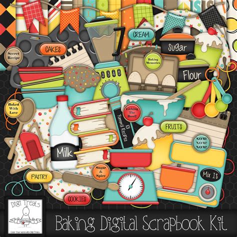 Download Free Baking Digital Scrapbook Kit Printable