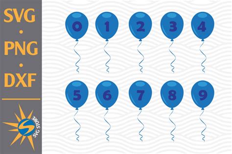 Download Free Balloon Numbers SVG, PNG, DXF Digital Files Include For Silhouette
