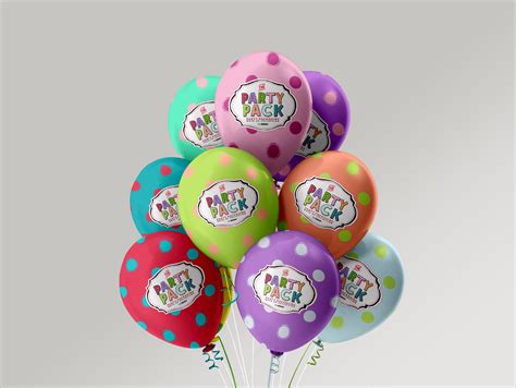 Free Balloons Mockup