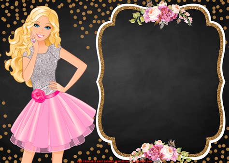 Free Barbie Invitation Template