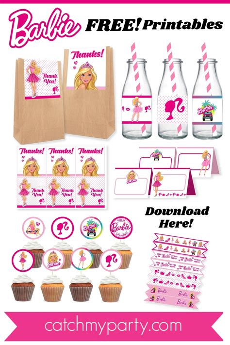 Free Barbie Party Printables