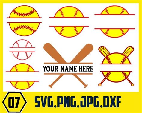 Download Free Baseball / Softball Monogram Frames Files