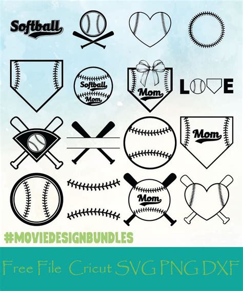 Download Free Baseball / Softball Monogram Frames Files DXF Files