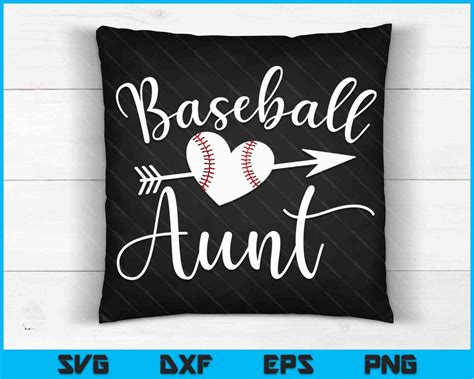 Download Free Baseball Aunt Heart Cutting File DXF Files