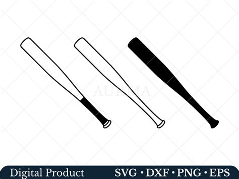 Download Free Baseball Bat SVG DXF Files