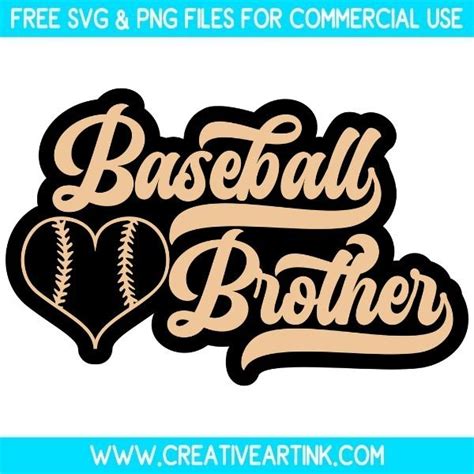 Download Free Baseball Brother Cutting File Crafts