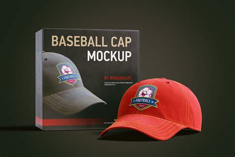 Download Free Baseball Cap 3D Mockup PSD Templates TIFF Files