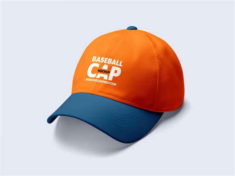 Download Free Baseball Cap Mockup - Front View PSD Yellow Images Free Mockups PSD Files