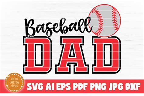 Download Free Baseball Dad - Svg Cut File Creativefabrica