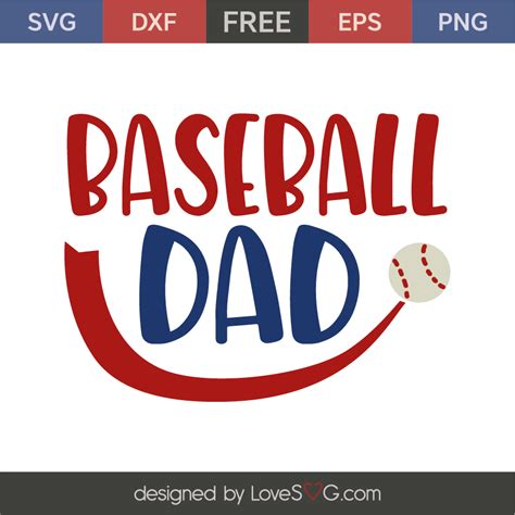 Download Free Baseball Dad - Svg Cut File Silhouette