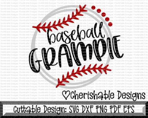 Download Free Baseball Grampie Cutting File Commercial Use DXF Files