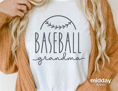 Download Free Baseball Grandma - SVG, DXF, EPS Cut File Easy Edite