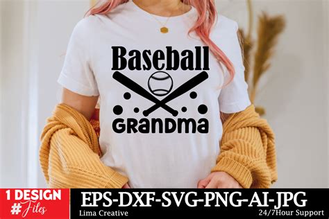 Download Free Baseball Grandma - SVG, DXF, EPS Cut File Files
