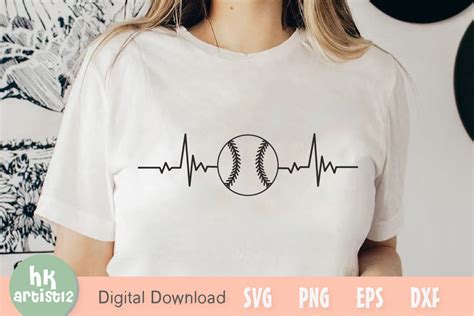 Download Free Baseball Heartbeat SVG Creativefabrica