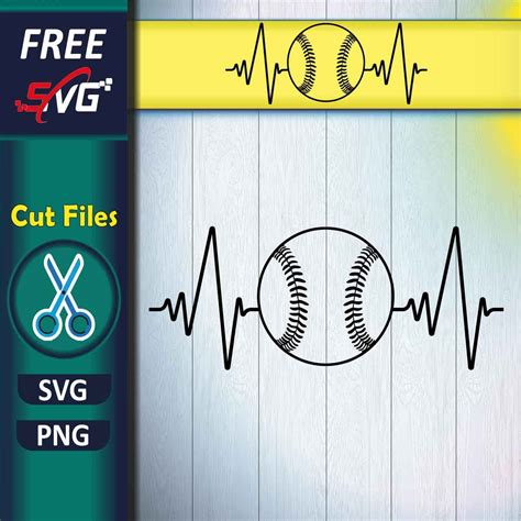 Download Free Baseball Heartbeat SVG For Crafts