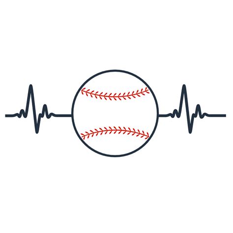 Download Free Baseball Heartbeat SVG Images