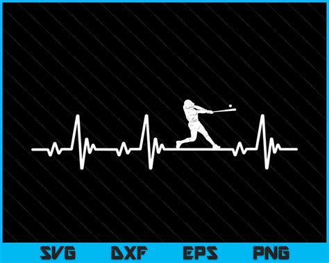 Download Free Baseball Heartbeat SVG Printable