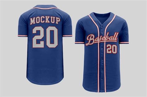 Download Free Baseball Jersey Mockup Set PSD Templates Generator