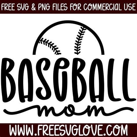 Download Free Baseball Mama Baseball Mom SVG Cut File For Crafts