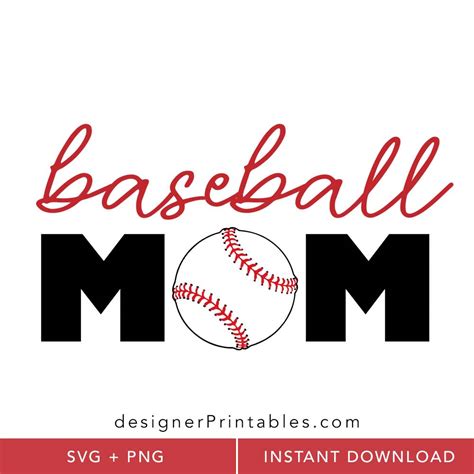 Download Free Baseball Mom SVG Printable