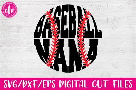 Download Free Baseball Nana - SVG, DXF, EPS Cut File DXF Files