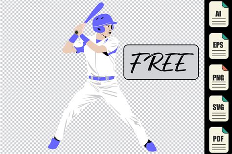 Download Free Baseball Player Wordart Commercial Use