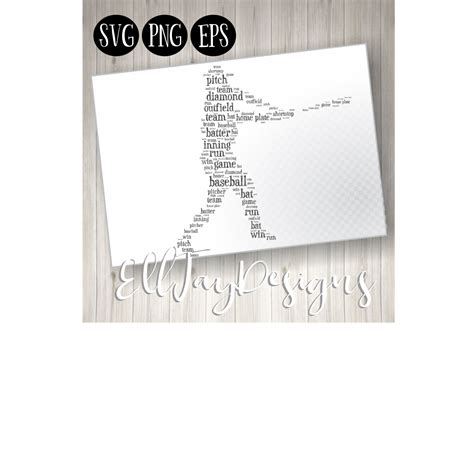 Download Free Baseball Player Wordart Printable