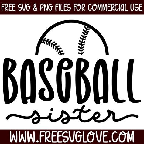 Download Free Baseball Sister - SVG, DXF, EPS Cut File Cut Files