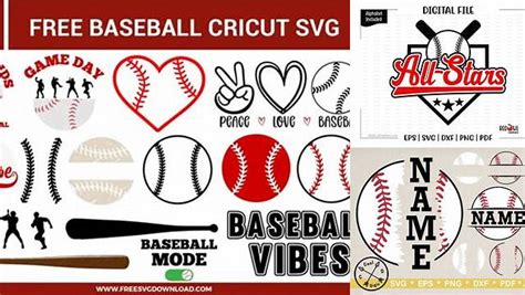 Download Free Baseball Stars SVG Cut Images