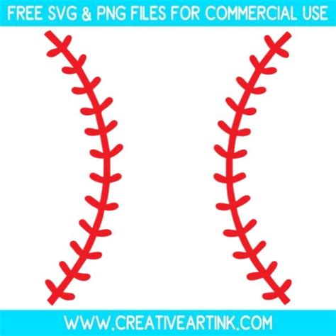 Download Free Baseball Stitches SVG Commercial Use DXF Files