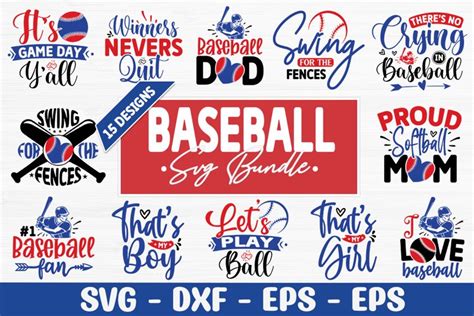 Download Free Baseball Svg Bundle Files For Crafts
