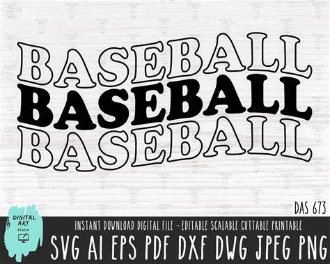 Download Free Baseball Word/Typography/Calligraphy DXF Files