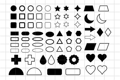 Download Free Basic Shapes SVG DXF files For Crafts