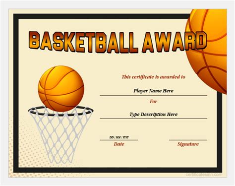 Free Basketball Award Templates