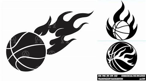 Download Free Basketball Fire SVG Cut Images
