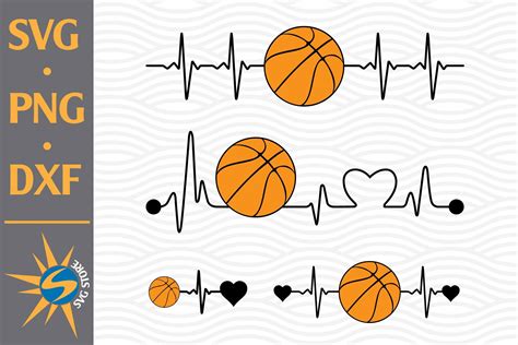 Download Free Basketball Heartbeat SVG Files DXF Files