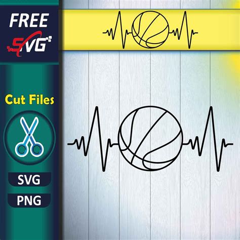 Download Free Basketball Heartbeat SVG Printable
