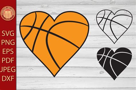 Download Free Basketball Hearts Commercial Use DXF Files