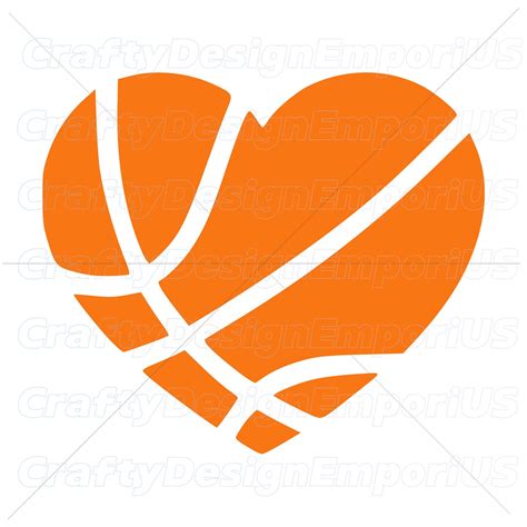 Download Free Basketball Hearts Files For Crafts
