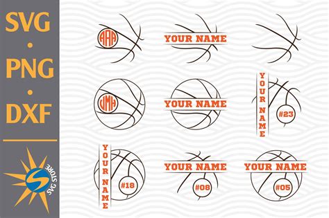 Download Free Basketball Monogram SVG, PNG, DXF Digital Files Include For Crafts