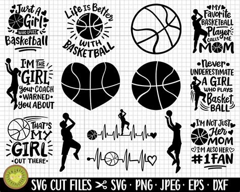 Download Free Basketball Player Set Cricut SVG DXF Files