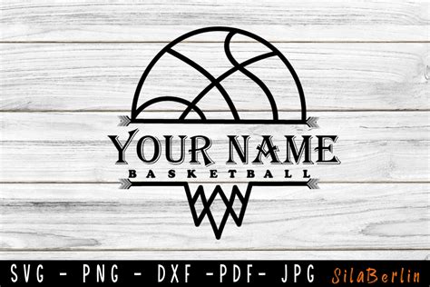 Download Free Basketball SVG Monogram Frames Images