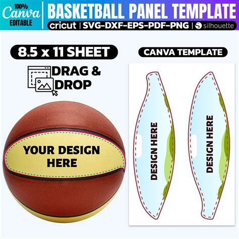 Download Free Basketball Template 0025 | Cut File Creativefabrica DXF Files