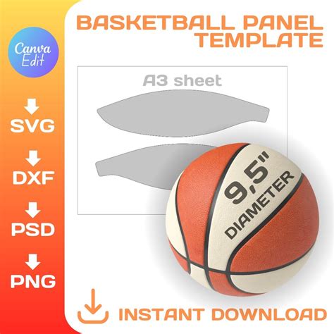 Download Free Basketball Template 0026 | Cut File Files Free PSD Mockups