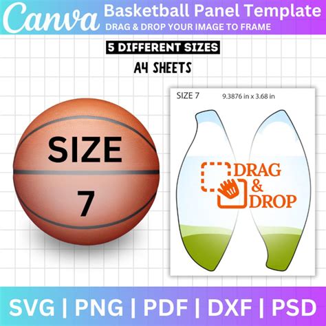 Download Free Basketball Template 009 | Cut File Commercial Use Free PSD Mockups