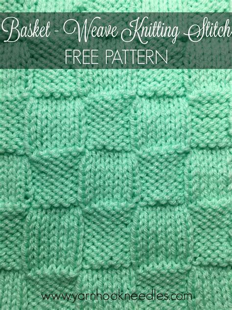 Free Basketweave Knitting Pattern